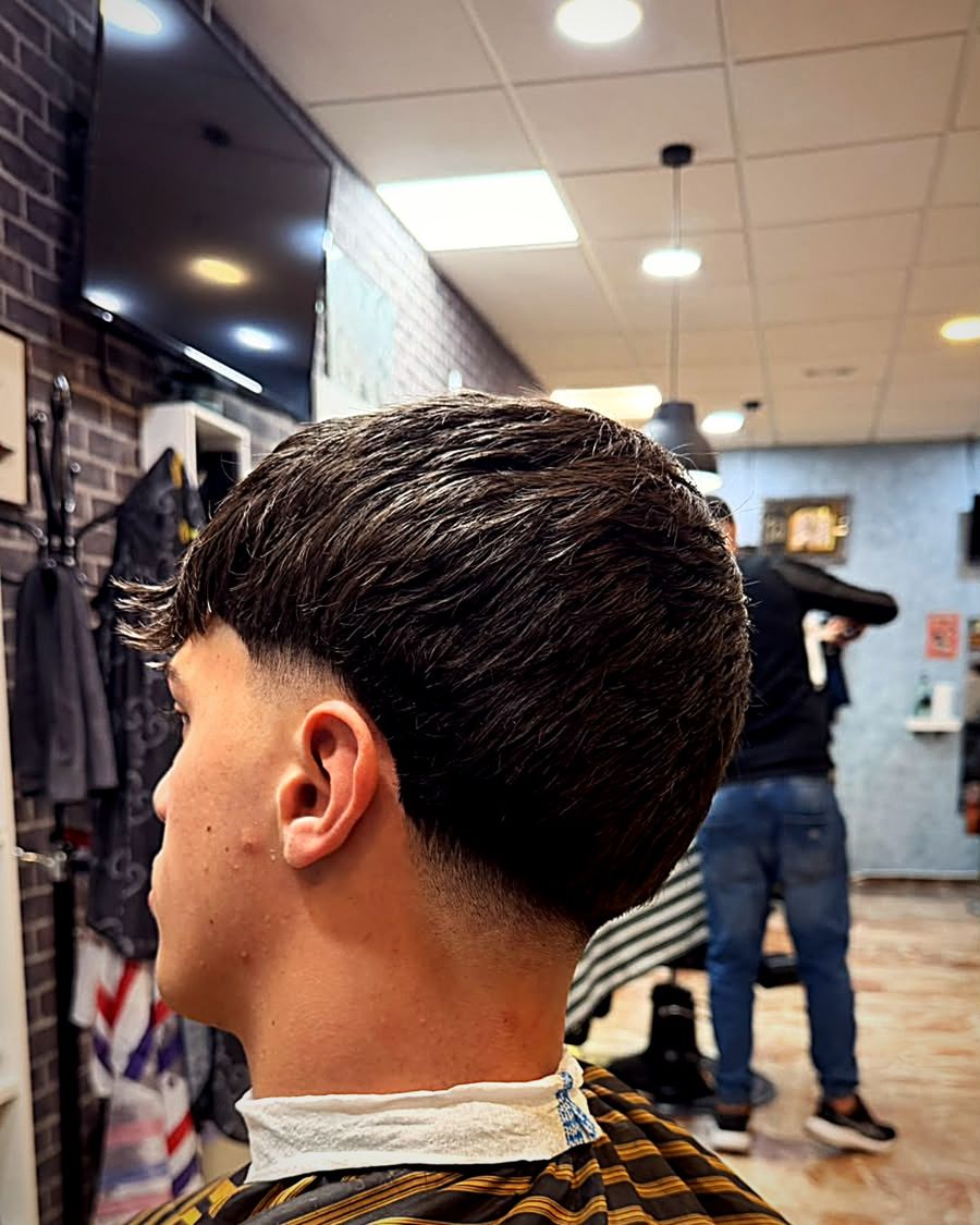 Corte degradado con flequillo